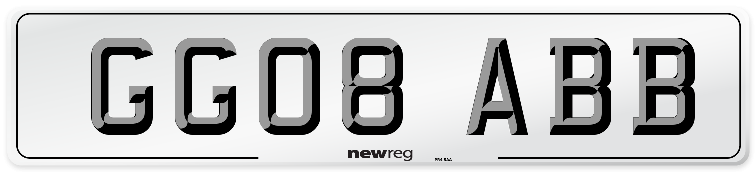 GG08 ABB Number Plate from New Reg